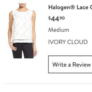 Halogen lace overlay shell